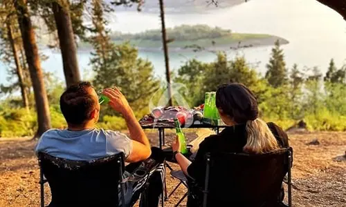 آبشار آهکی و کلبه های جنگلی لفور